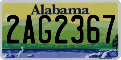 AL license plate 2AG2367