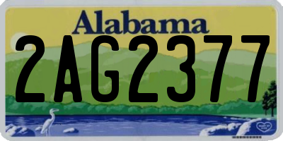 AL license plate 2AG2377