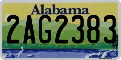 AL license plate 2AG2383