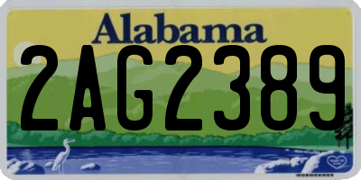 AL license plate 2AG2389