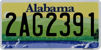 AL license plate 2AG2391