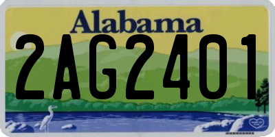 AL license plate 2AG2401