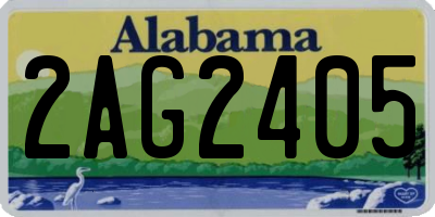 AL license plate 2AG2405