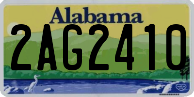 AL license plate 2AG2410