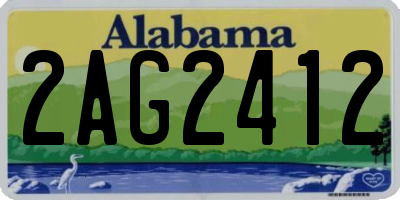 AL license plate 2AG2412