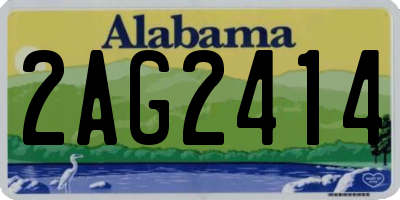 AL license plate 2AG2414