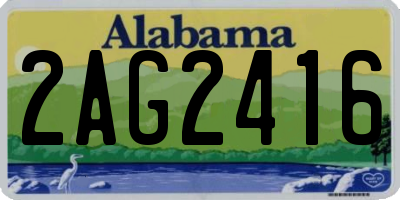AL license plate 2AG2416