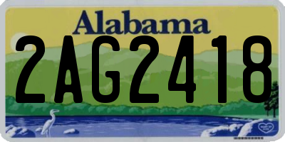 AL license plate 2AG2418