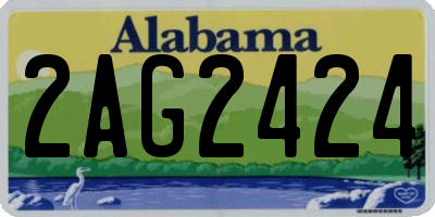 AL license plate 2AG2424