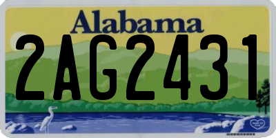 AL license plate 2AG2431