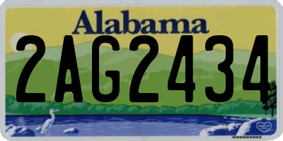 AL license plate 2AG2434