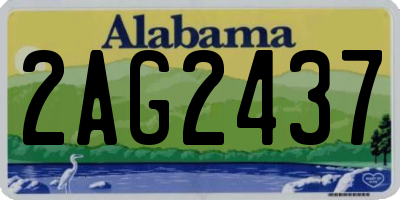 AL license plate 2AG2437