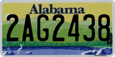AL license plate 2AG2438