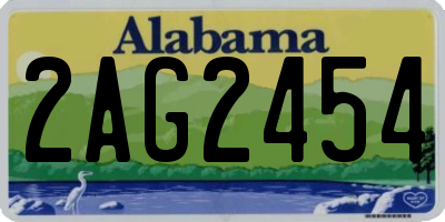 AL license plate 2AG2454