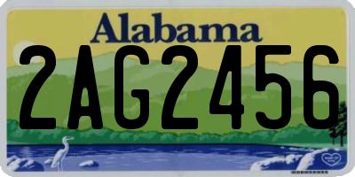 AL license plate 2AG2456