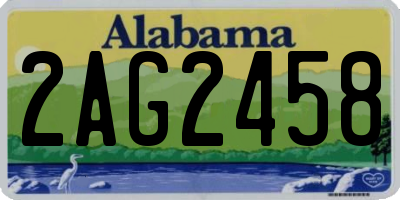 AL license plate 2AG2458
