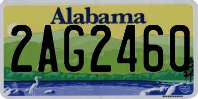 AL license plate 2AG2460
