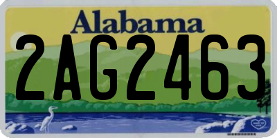 AL license plate 2AG2463