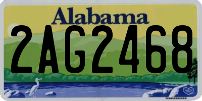 AL license plate 2AG2468