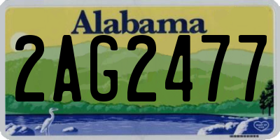 AL license plate 2AG2477