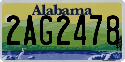 AL license plate 2AG2478