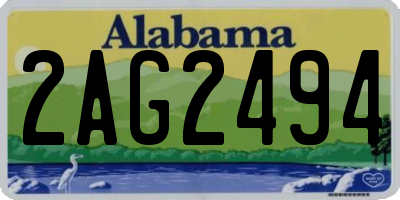 AL license plate 2AG2494