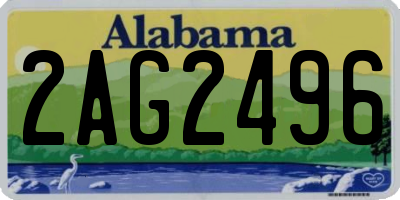 AL license plate 2AG2496