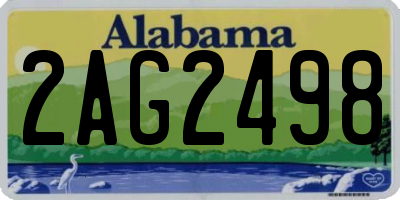 AL license plate 2AG2498