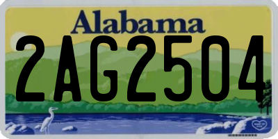 AL license plate 2AG2504