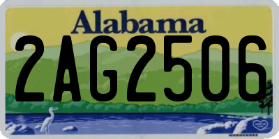 AL license plate 2AG2506