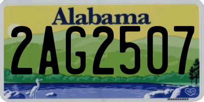 AL license plate 2AG2507