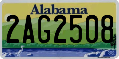 AL license plate 2AG2508