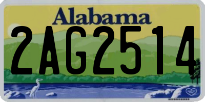AL license plate 2AG2514