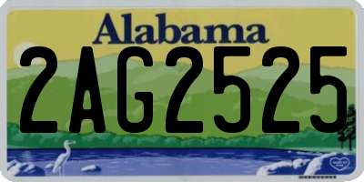 AL license plate 2AG2525
