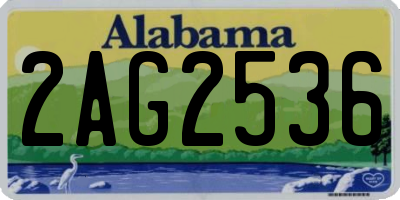 AL license plate 2AG2536