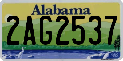 AL license plate 2AG2537