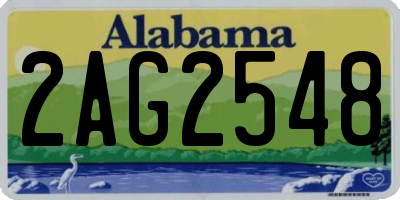 AL license plate 2AG2548