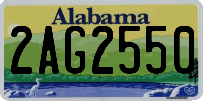 AL license plate 2AG2550