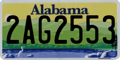 AL license plate 2AG2553