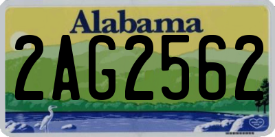 AL license plate 2AG2562