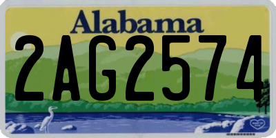 AL license plate 2AG2574
