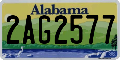 AL license plate 2AG2577