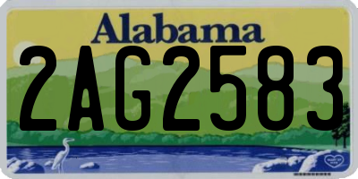 AL license plate 2AG2583