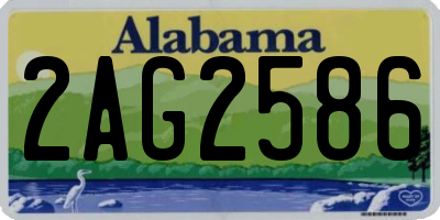 AL license plate 2AG2586