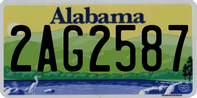 AL license plate 2AG2587