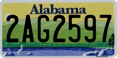 AL license plate 2AG2597