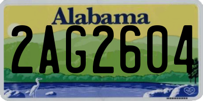 AL license plate 2AG2604