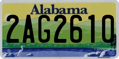 AL license plate 2AG2610