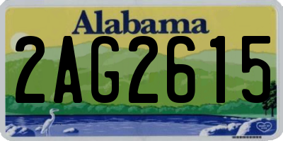 AL license plate 2AG2615