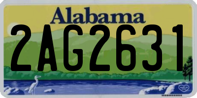 AL license plate 2AG2631